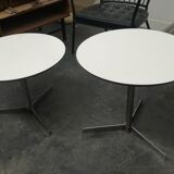 Round 1960 pull-out coffee tables