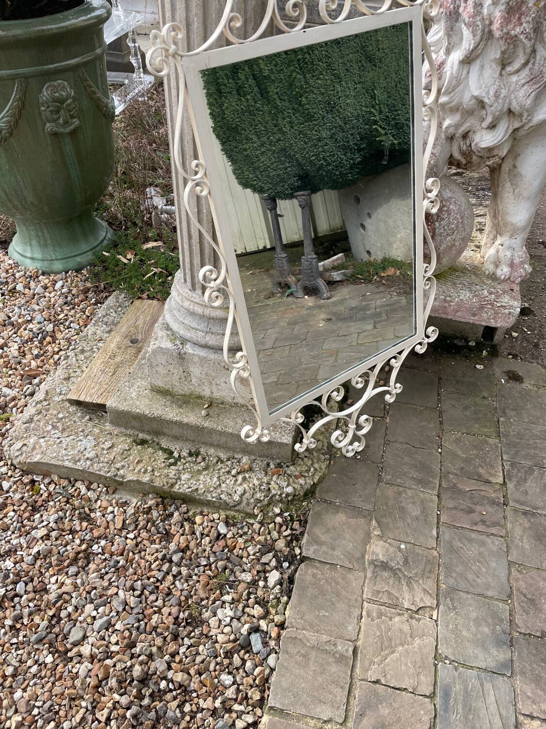 Vintage wrought iron mirror 1960