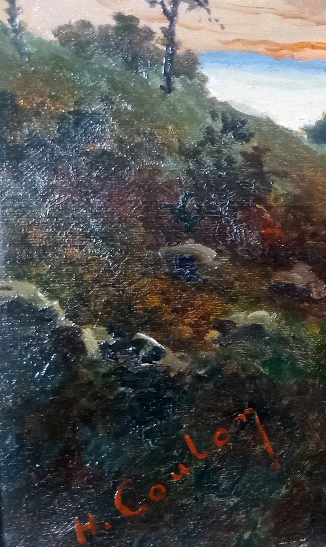 Lac de Vassivière au soleil sunset by Henri COULON (1855-1936) School of CROZANT