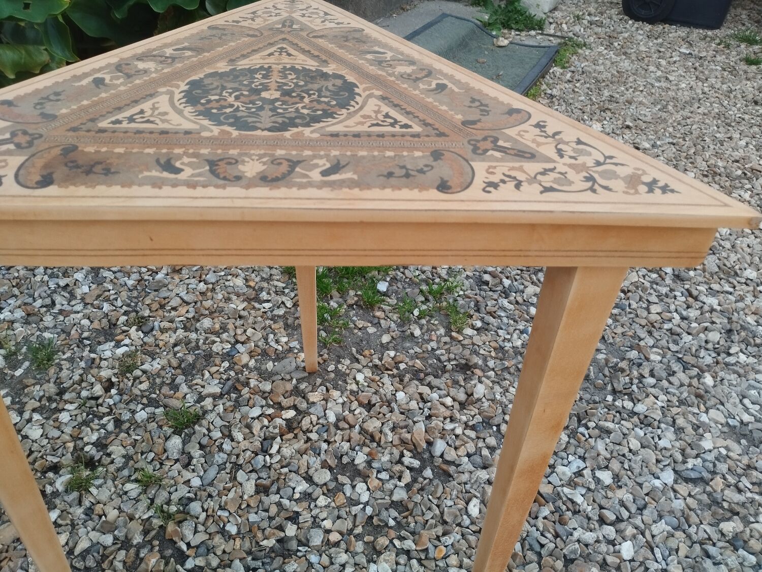 Pair of antique marquetry bedside tables