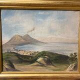 Baie de Naples, tableau ancien