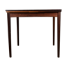 Danish table in Rio Rosewood, expandable and reversible, for meals or games by Poul Hundevad