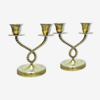 Pair of brass candlestick 40s