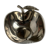 Vide poche pomme en métal argenté années 70