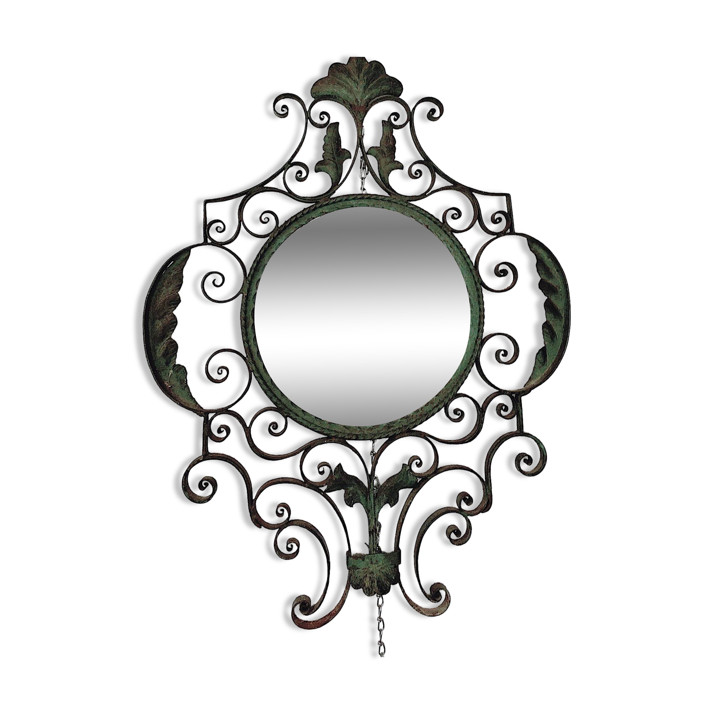 Vintage wrought iron mirror