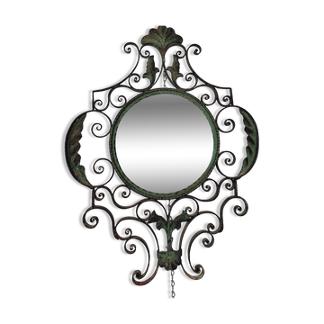 Miroir fer forgé vintage