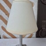 Patinated taupe bedside lamp