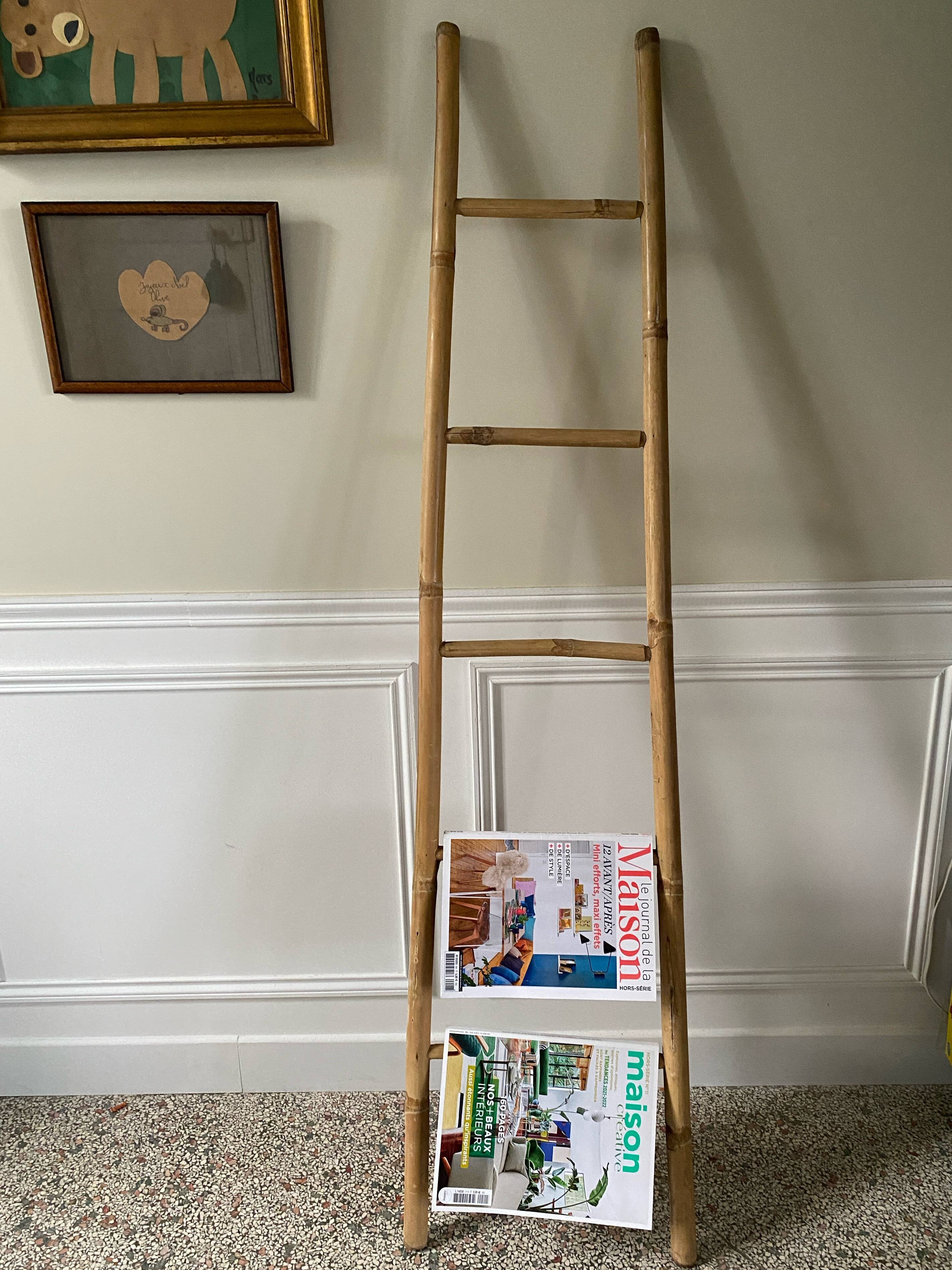 Decorative vintage bamboo ladder