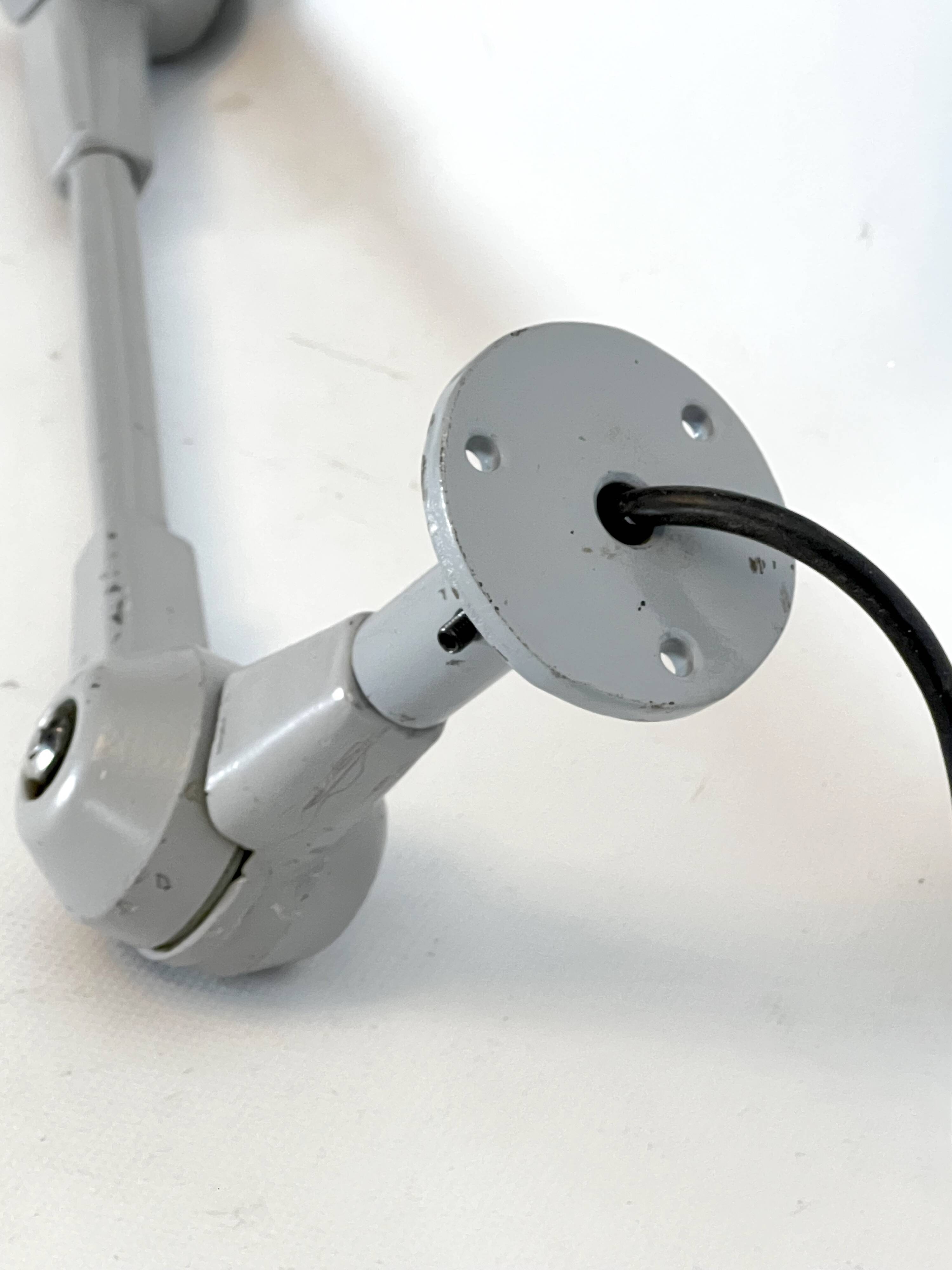 Mid-Century AURE set of two rare wall lamps in metal. Italy 1960s