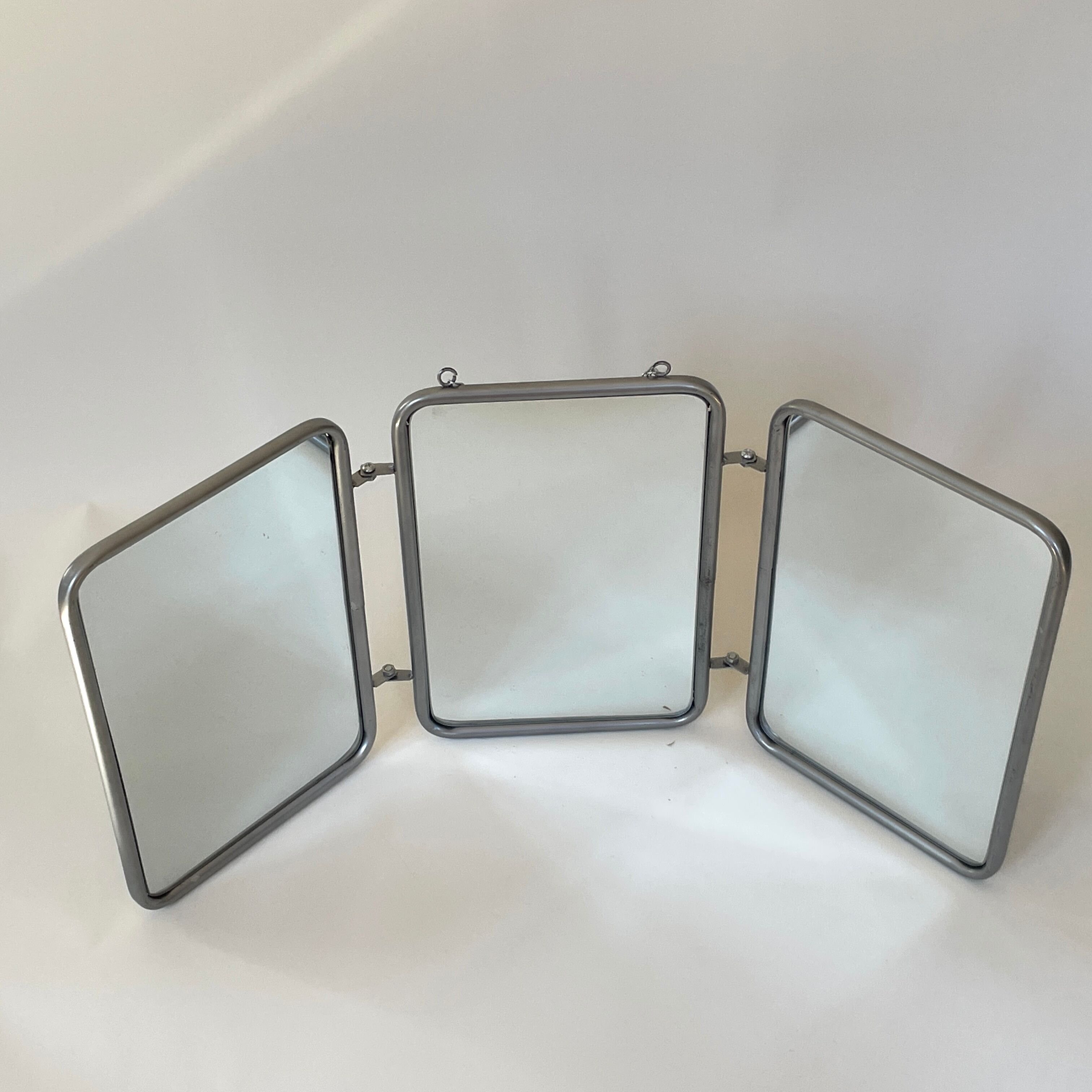 Vintage barber tryptic mirror