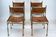 Set of 4 Brass and Leather Chairs by Luciano Frigerio, Italy, 1970s