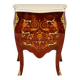 Marquetry chest of drawers with marble top in Louis XV style