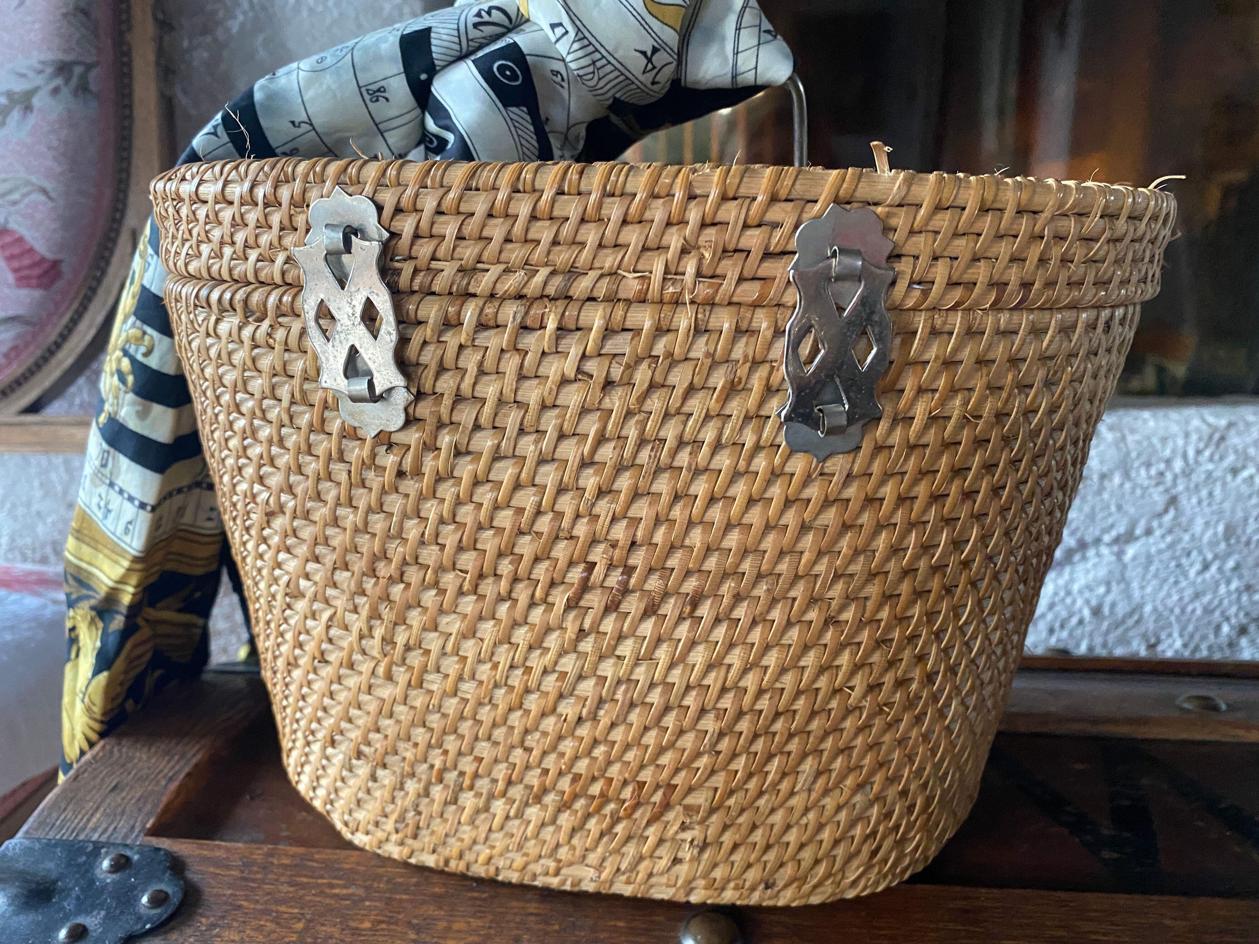 Vintage oriental tea basket