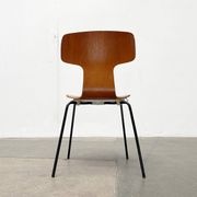 Mid-Century stackable chairs model 3103 Hammer by Arne Jacobsen for Fritz Hansen, Denmark, 1960s, set of 7.
