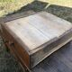 Antique Louis XV paneled table with 3 front drawers in solid cherry wood