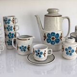 Vintage Bavaria coffee service – porcelain – blue flowers – 24 pieces – 70s