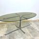 Vintage seventies coffee table in glass and stainless steel