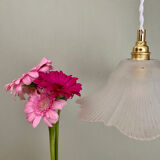 Vintage frosted glass lampshade pendant light