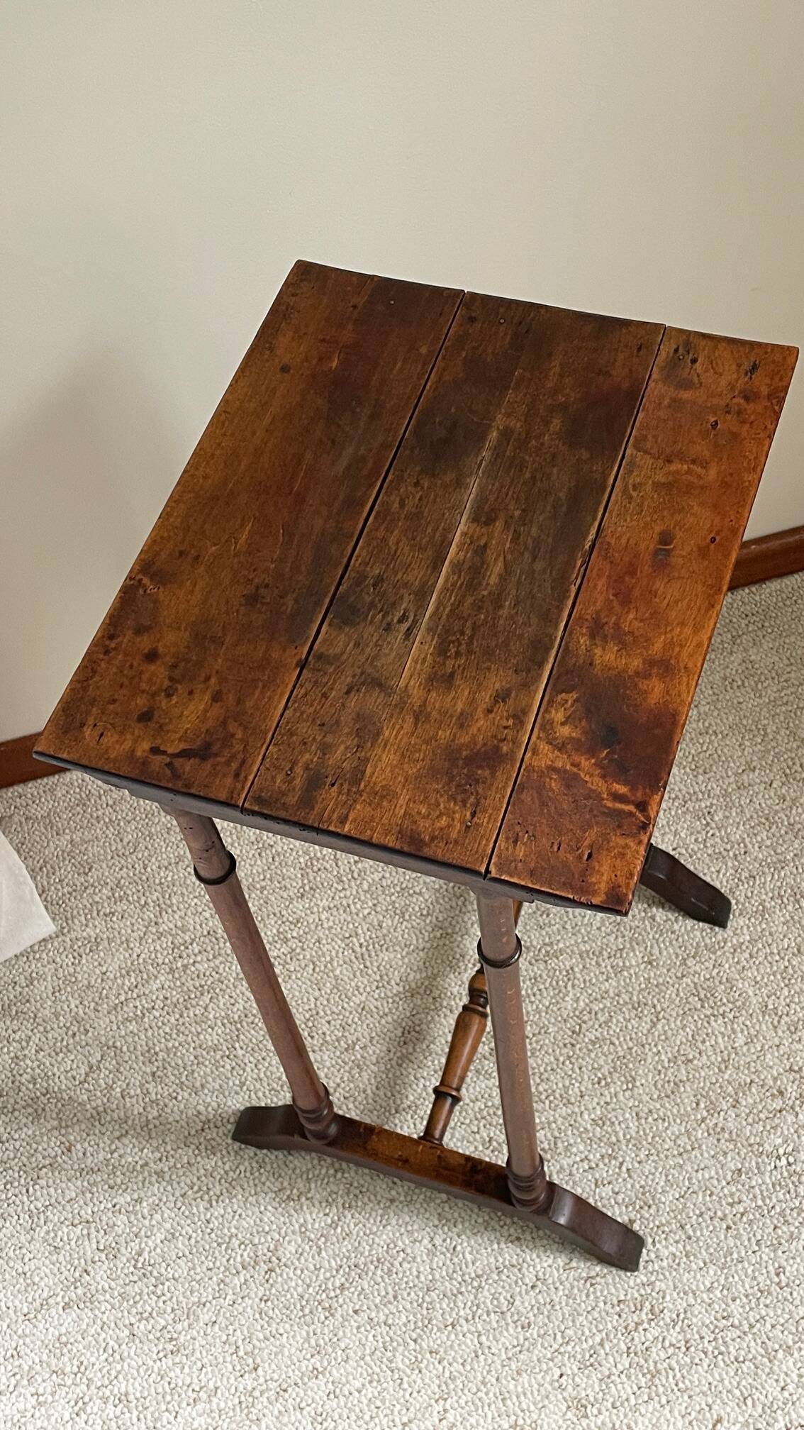 NIGHTSTAND Antique Turned Wood