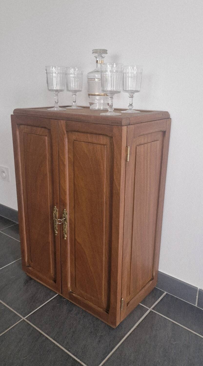 1950s handcrafted cabinet - Solid mahogany wood - Unique piece