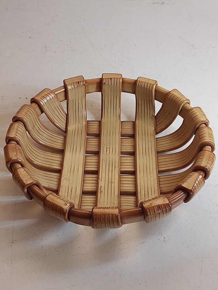 Vallauris braided ceramic fruit cup
