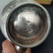 Antique english pewter hammered sheffield a la reine teapot hammered metal