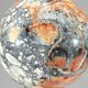 Decorative duo — Maligano jasper sphere & quartz clusters on bases