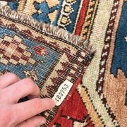 Vintage Caucasian Kazak carpet handmade USSR 1950 - wool on wool 255x120