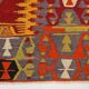 Turkish Red & Orange Tribal Vintage Kilim Rug, 168x295Cm