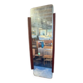 Irregular mirror with side teak frame, Denmark 1960