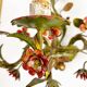 Antique Florentine wall light in painted wrought iron – Floral decoration – 20th century