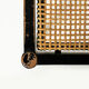 Mid-century dining chair in black laquered wood and cane