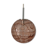 Suspension rose en verre soufflé à la main par Doria Leuchten, années 1960 Allemagne
