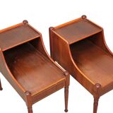 Pair of Vintage Danish Mahogany Bedside Tables – 1950s