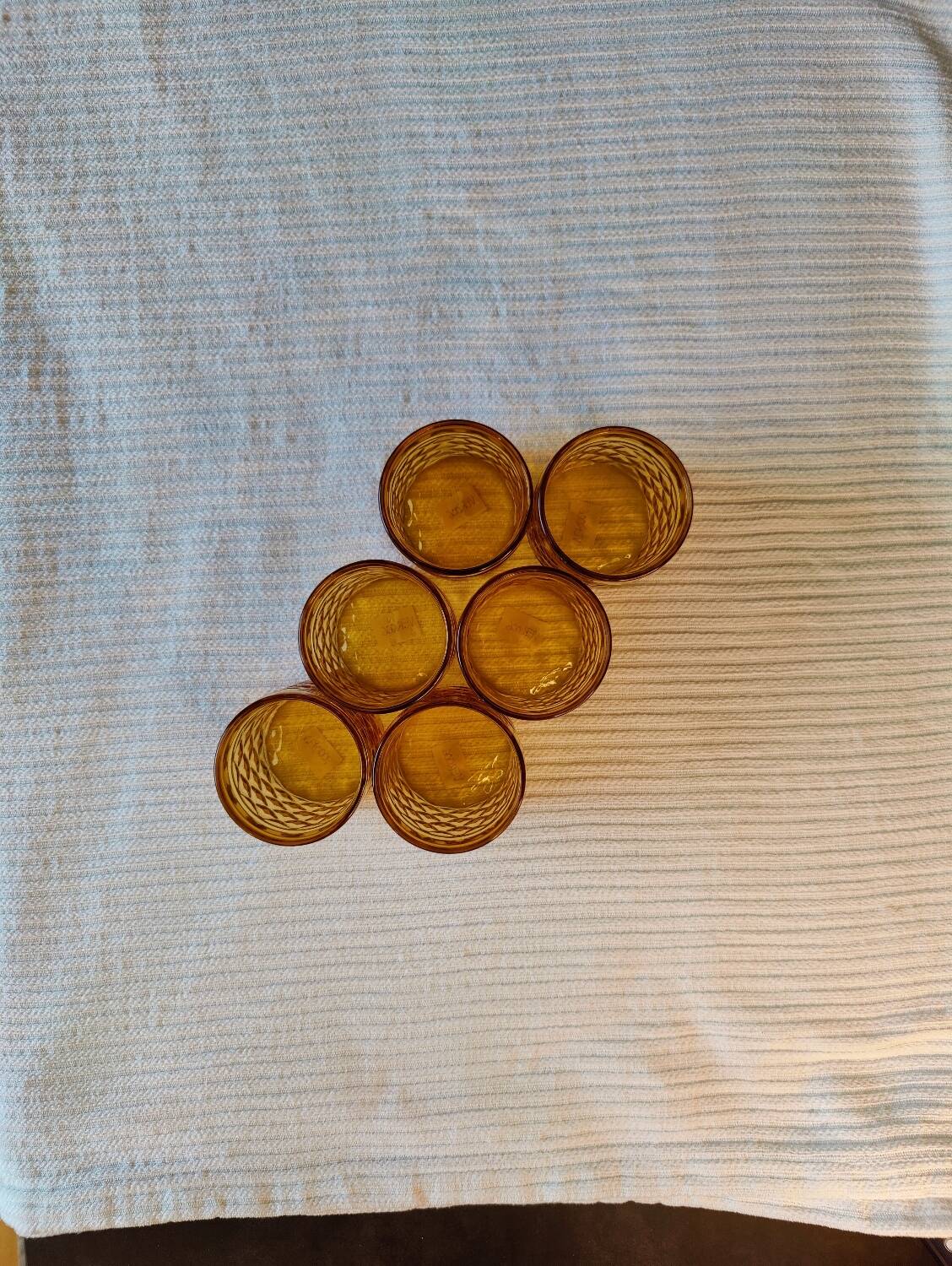 Pernod amber glasses