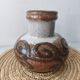 Vintage Strehla round vase, ceramic, East Germany, 1960s/70s