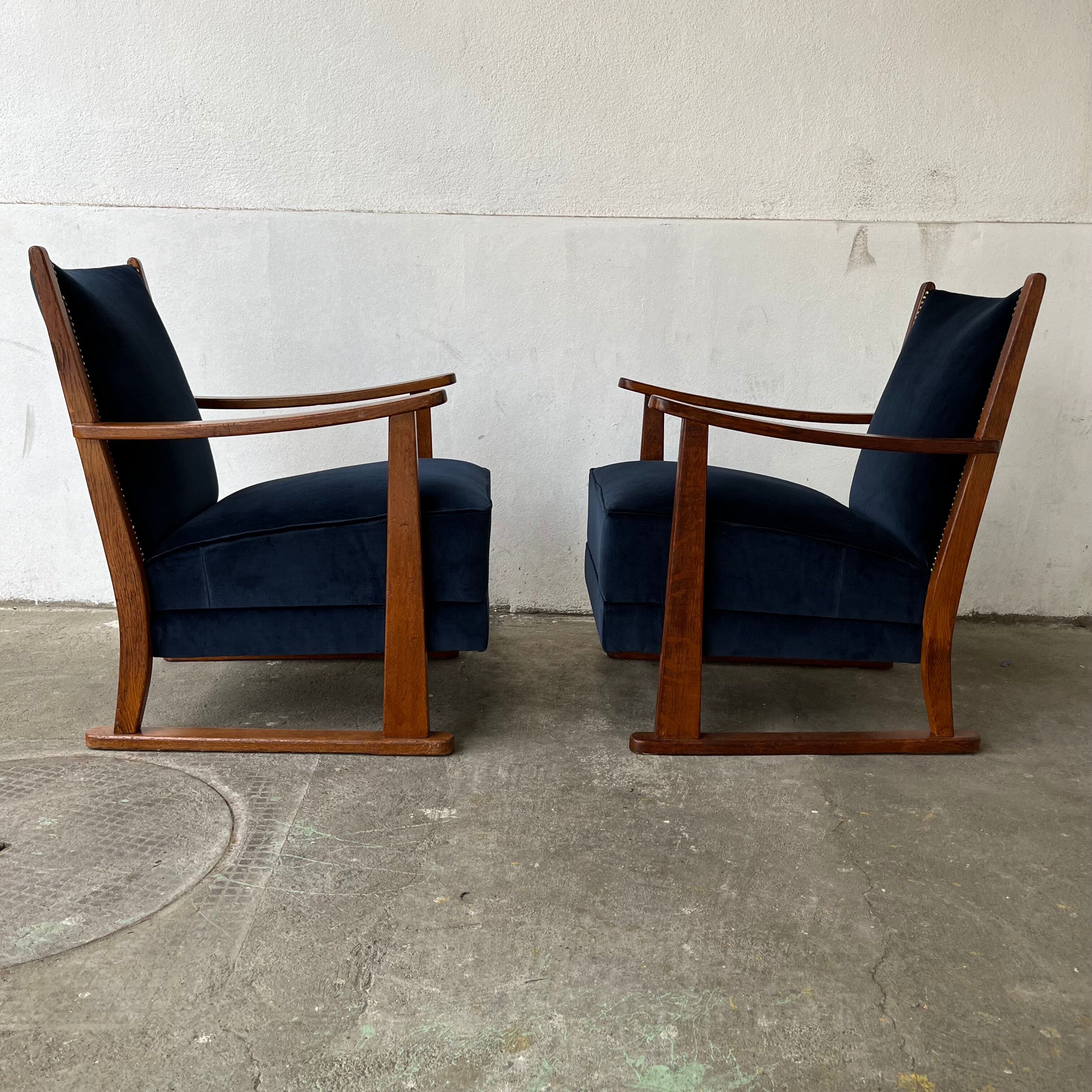 Paire de fauteuils années 40