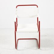 Red & white bauhaus armchair