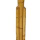 Rare Large Standing Coat Rack Rattan Brass Boho Style 185cm