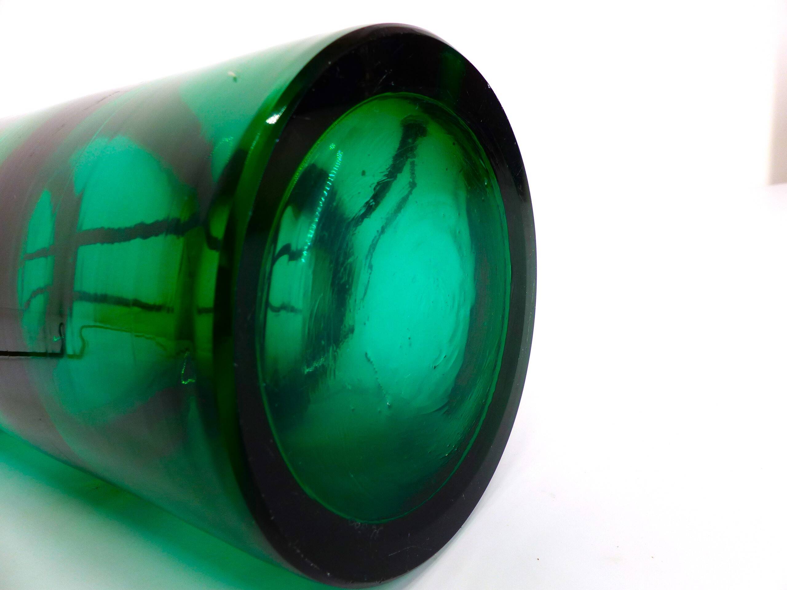 Lampe en verre soufflé vert par Severin Brørby – Hadeland Glassverk 1967