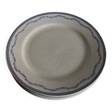 Set of 5 Tournai plates with twig neo-classical design, mid-19th century, ironstone.