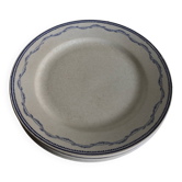 Set of 5 Tournai plates with twig neo-classical design, mid-19th century, ironstone.