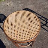 Tabouret de bar bois et canage