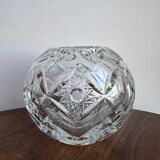 Cut crystal round vase – circa 1950