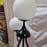 Space Age chandelier with 4 opaline spheres
