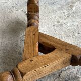 Side table, wooden pedestal table