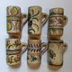 Set of 6 handcrafted ceramic mugs from the Spanish countryside and bohemian style
