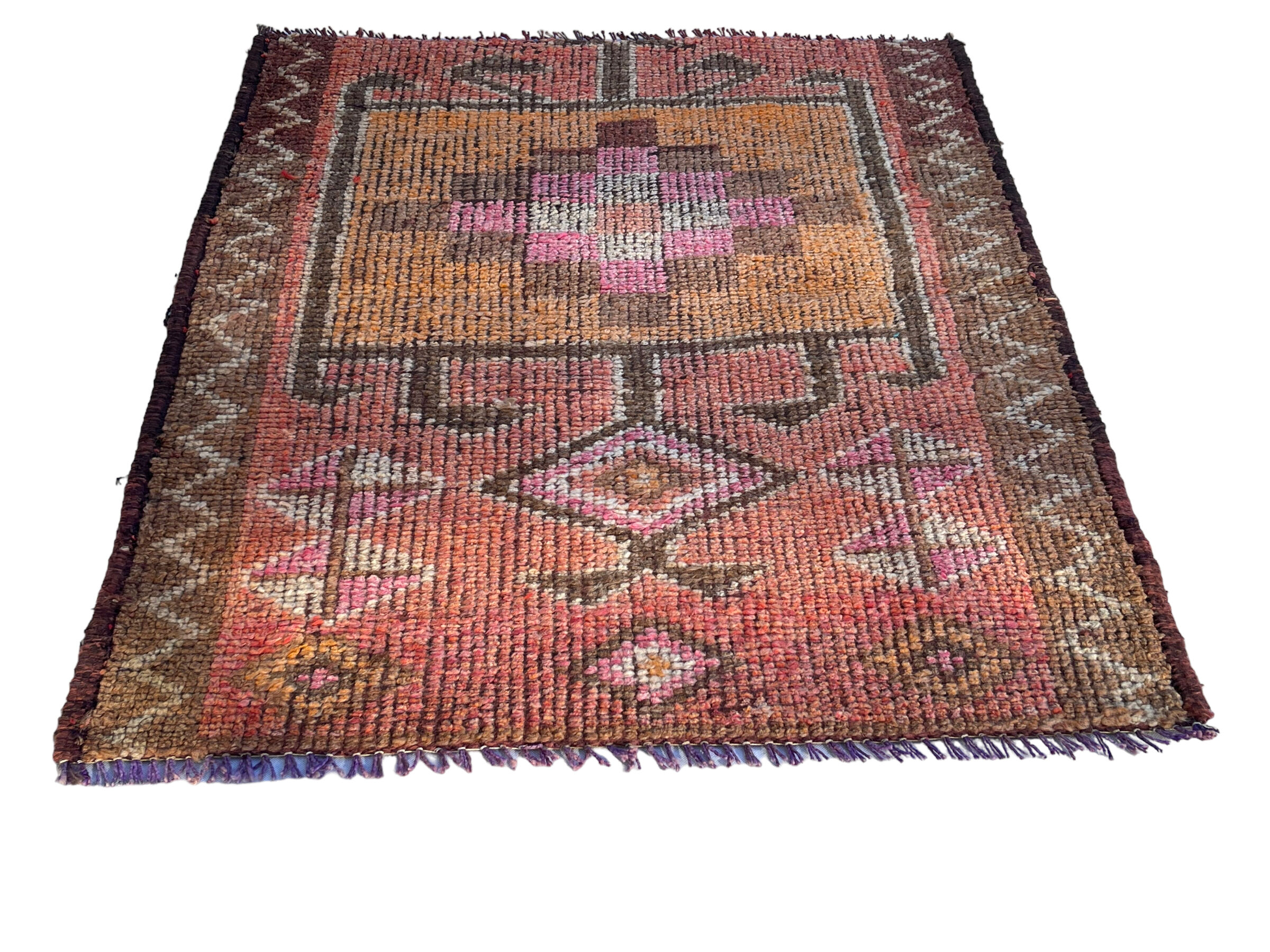 Tapis kurde vintage, 110 x 95 cm