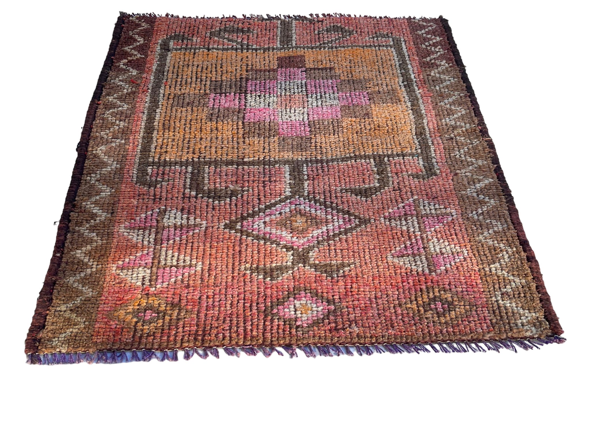 Tapis kurde vintage, 110 x 95 cm