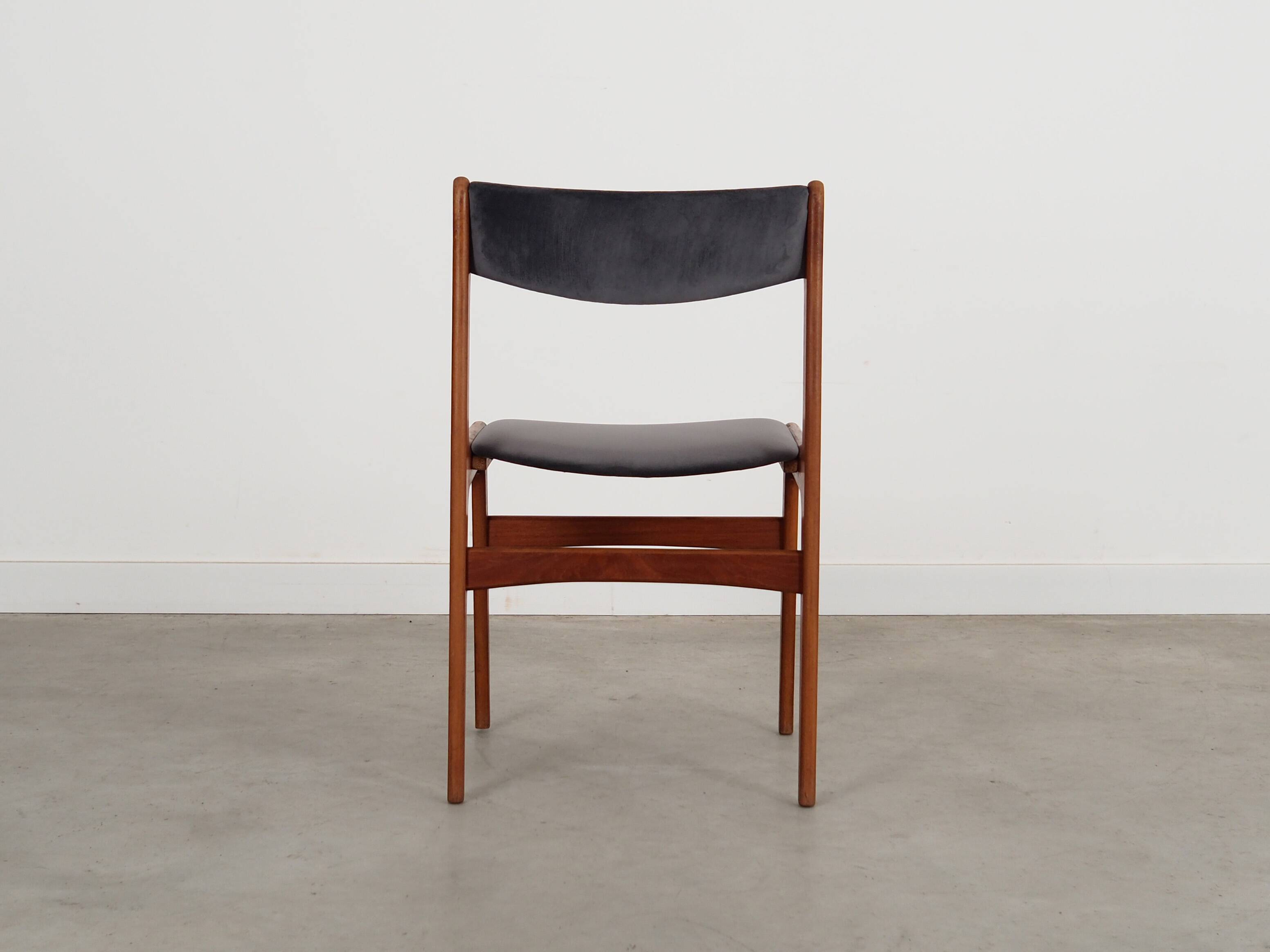 Set of six teak chairs, Danish design, 1960s, production: Denmark